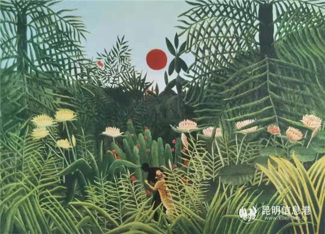 《獅子的美餐》 亨利·盧梭 46.5x64.5cm 石版畫 《獅子的美餐》 亨利·盧梭 46.5x64.5cm 石版畫