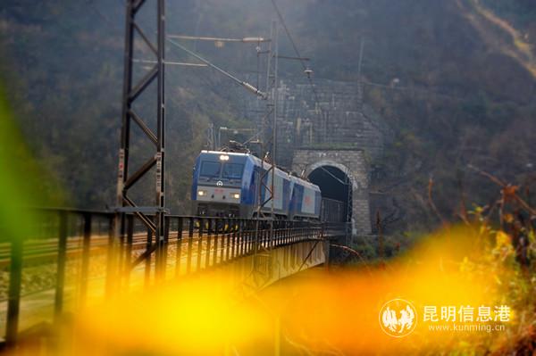 火車穿梭在烏蒙大山深處。通訊員楊永全_李富貴