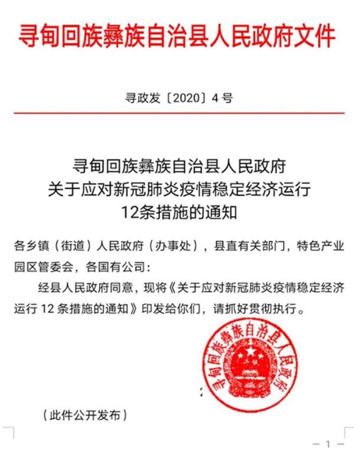 尋甸縣政府文件