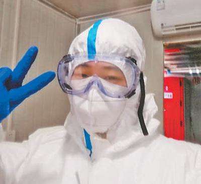 趙天宇在方艙醫(yī)院（資料圖片）