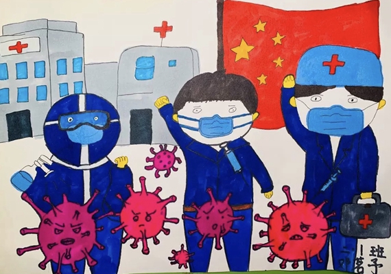 《勇敢的人》鄧銘予 重慶高新區(qū)第一實(shí)驗(yàn)小學(xué)供圖 華龍網(wǎng)發(fā)