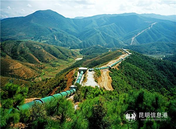 建成后的輸水管線大婆樹倒虹吸，全長約3500米。