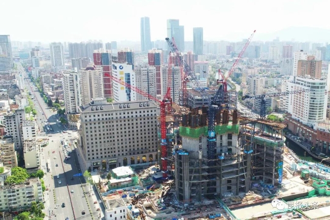 正在建設(shè)的春之眼，將成為昆明一處新地標(biāo)建筑。