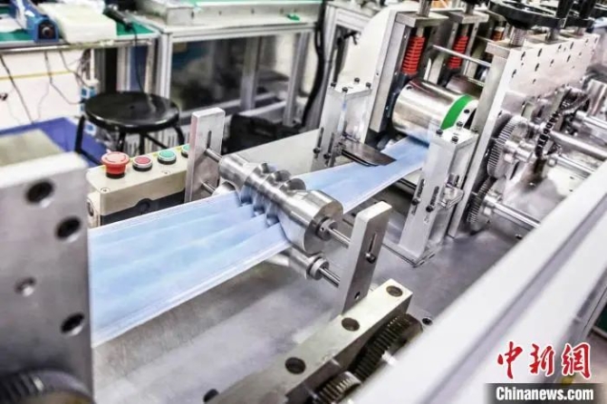 比亞迪口罩生產(chǎn)線。比亞迪供圖