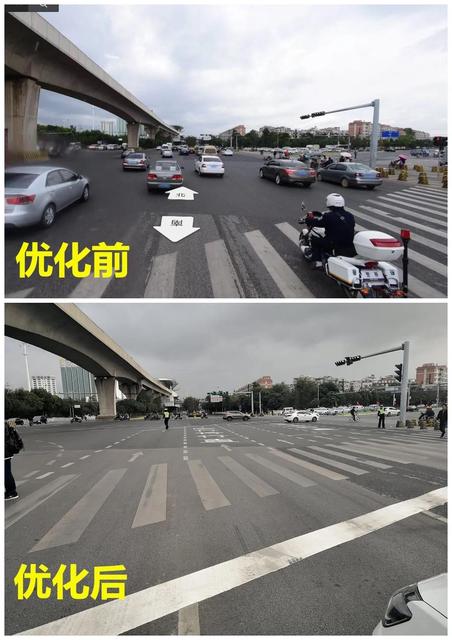 昆明首個“直行待行區(qū)”路口