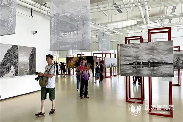 《滇池情懷》展廳一角。