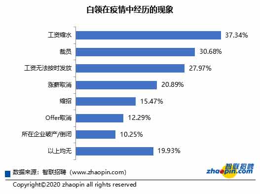 白領(lǐng)受疫情影響情況
