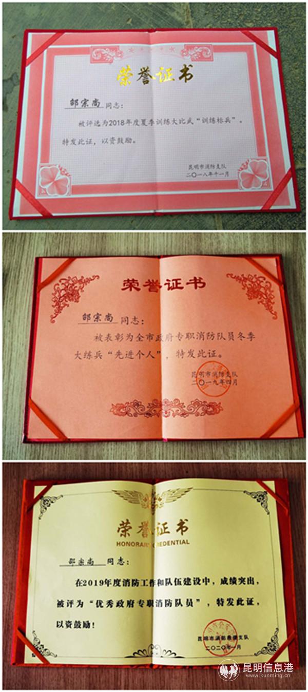 邵宗尚獲得的部分榮譽(yù)