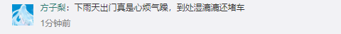 下雨堵車網(wǎng)友留言