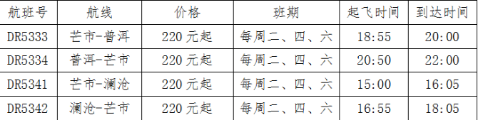 航班時刻表 供圖 航班時刻表 供圖