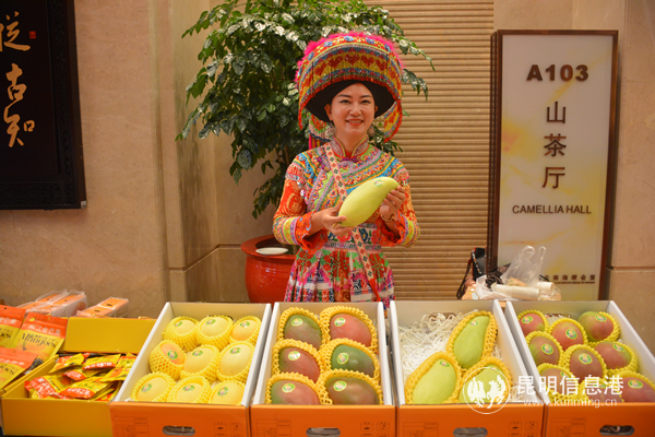 麗江市扶貧產(chǎn)品現(xiàn)場展示。 趙嘉 攝