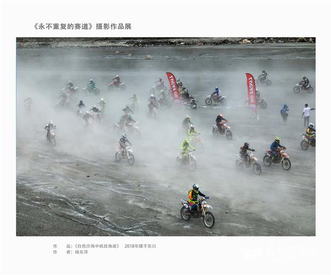 作品《白色沙海中瘋狂角逐》