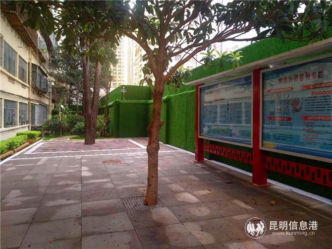 活動室旁邊的空地平整、鋪裝完畢，記者江楓攝