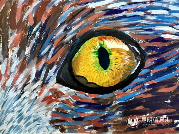 love畫藝術(shù)工作室，朱倚東，9歲，《生命之眼》