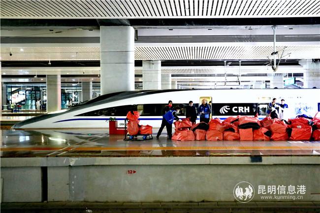 “云”字號鮮貨“坐”保溫箱出滇。通訊員楊航 供圖 2