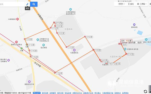 東盟森林小區(qū)至斗南地鐵站接駁線線路圖