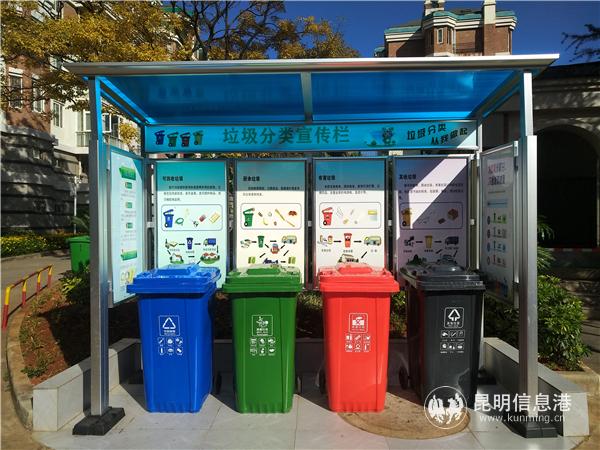 小區(qū)里的垃圾房。記者江楓攝