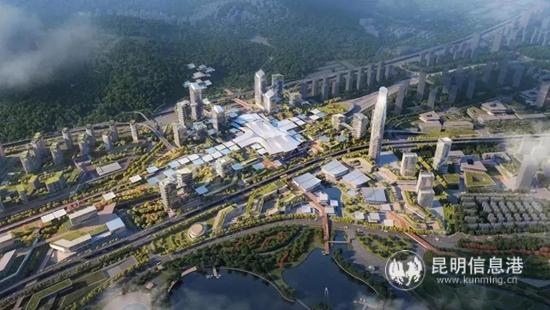 昆明西客站鳥瞰效果圖