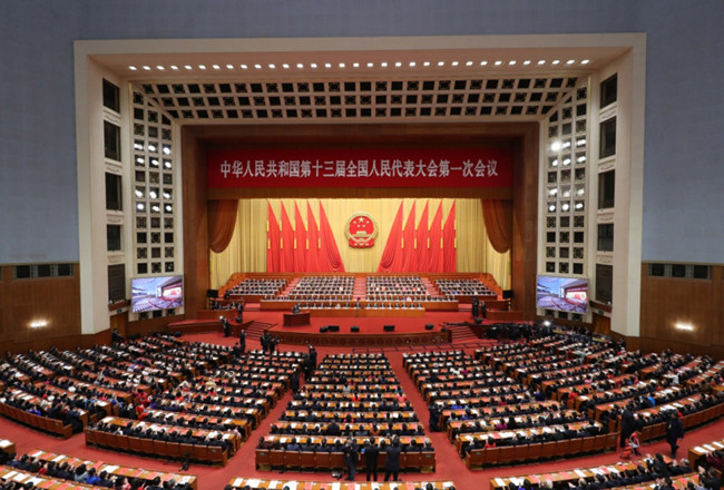 2018年3月20日，第十三屆全國人民代表大會第一次會議在北京人民大會堂舉行閉幕會。_副本.jpg