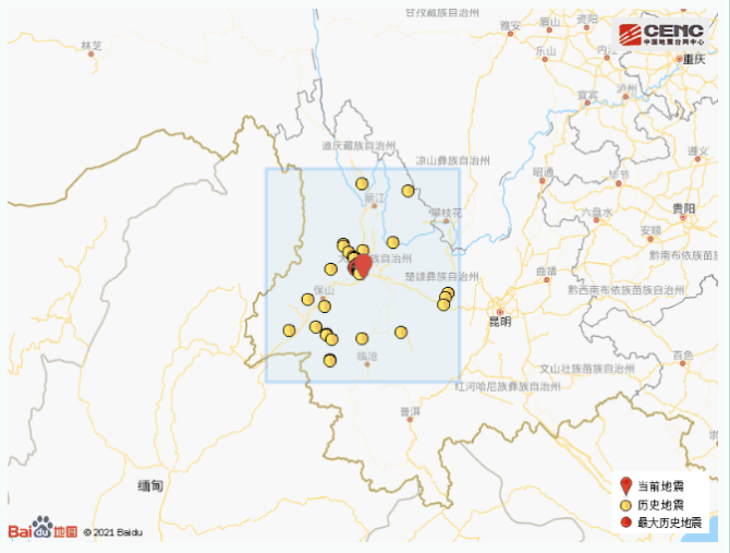 大理州漾濞縣發(fā)生3.0級(jí)地震