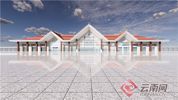 中老鐵路國門站-磨丁車站金屬屋面施工全面完成2