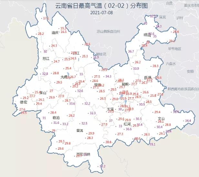 出門帶上傘！未來幾天，云南多地有陣雨（圖自云南氣象）