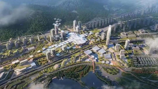 昆明西客站鳥(niǎo)瞰效果圖