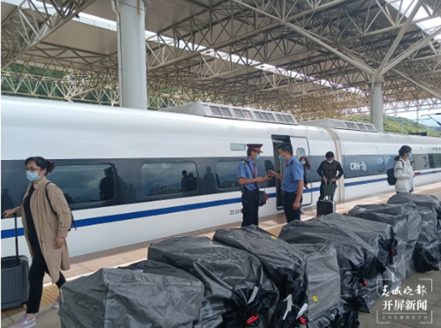 每天6噸！云南野生菌通過高鐵快運銷往全國各地 孫江葒 通訊員 鄧瑜 梁穎 王潘博 攝