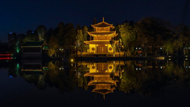 昆明市大觀公園萬條燈謎鬧元宵(昆明市大觀公園 供圖)