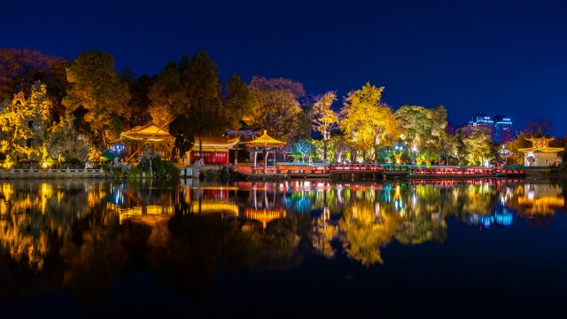 昆明市大觀公園萬條燈謎鬧元宵(昆明市大觀公園 供圖)