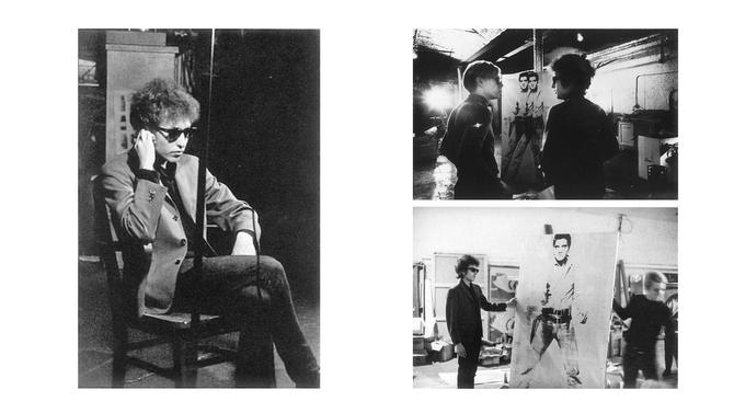 鮑勃·迪倫參與安迪·沃霍爾“試鏡”系列拍攝。講座資料圖。