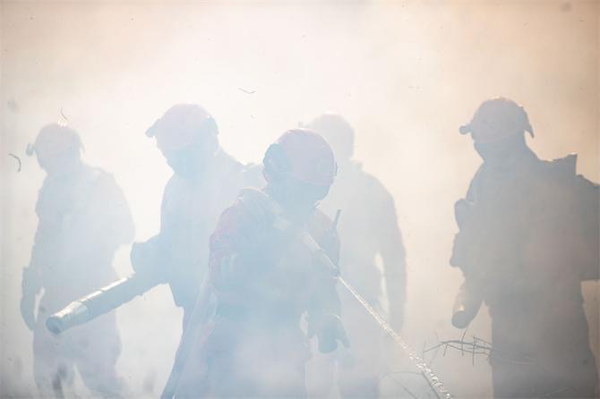 25.演練進入清理余火階段