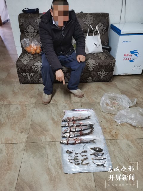 水富兩男子夜間捕撈39尾魚蝦，后果很嚴(yán)重……（通訊員 湯承富 攝）