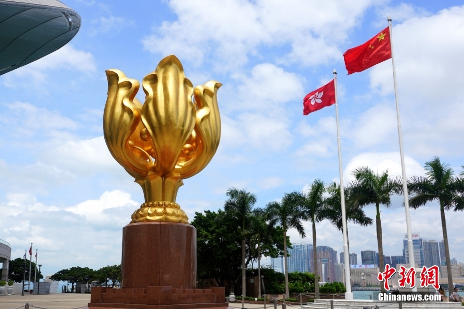 圖為香港金紫荊廣場。(資料照片) 中新社記者 張煒 攝