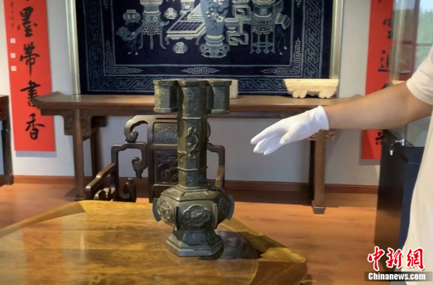 明代投壺器具。中新網(wǎng)記者 卞立群 攝