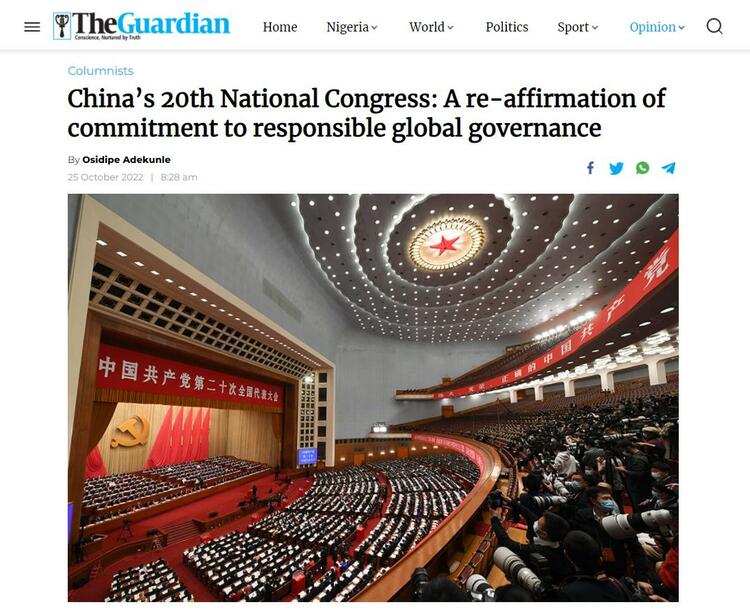 外媒聚焦二十大:為全球治理貢獻(xiàn)中國智慧_fororder_圖片1