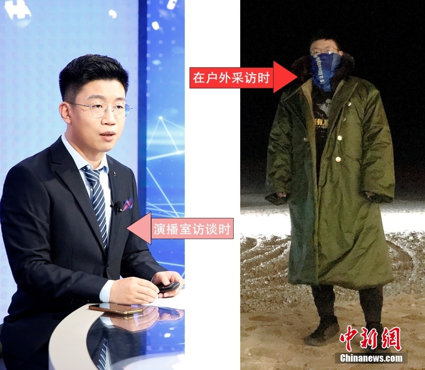 穿上西服能連線克林斯曼，裹了大衣能在大西北零度左右的戶外探訪體育產(chǎn)業(yè)基地，實力演繹“上得演播間，下得戈壁灘”！