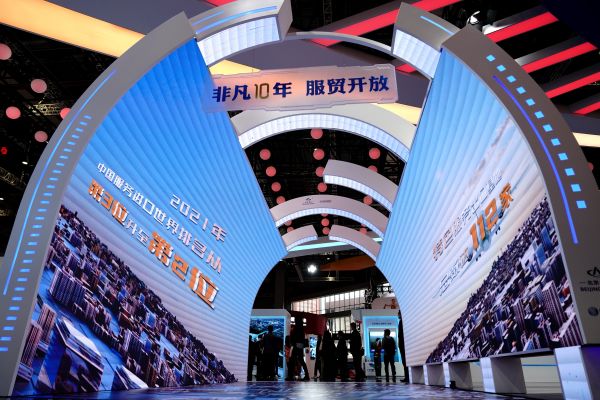 11月6日的第五屆進(jìn)博會現(xiàn)場(新華社發(fā))