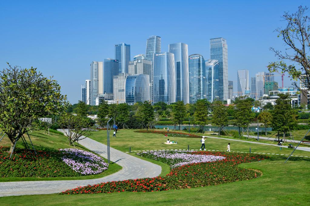 　2022年12月8日拍攝的深圳前海深港現(xiàn)代服務(wù)業(yè)合作區(qū)。