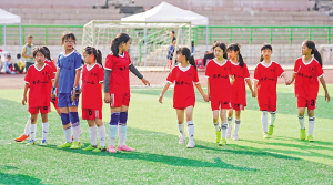 　全部隊(duì)員都是女生的經(jīng)開區(qū)一小U9隊(duì)