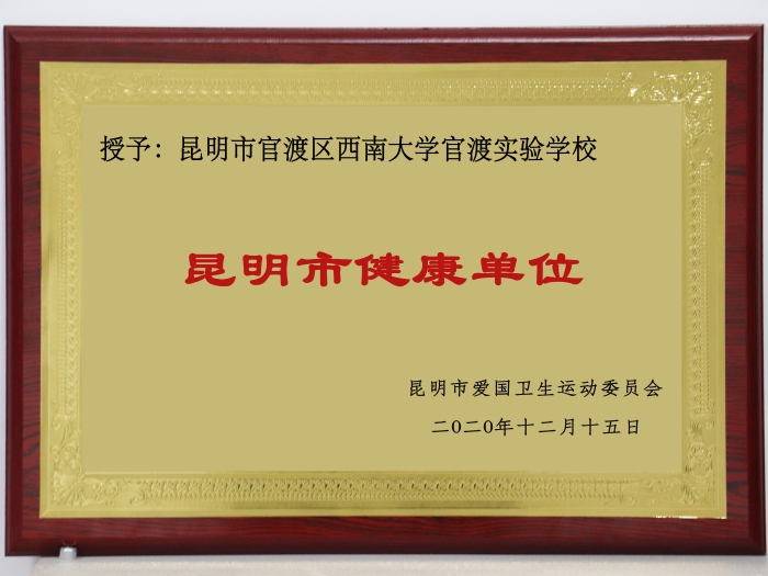 4 2020年12月昆明市健康單位